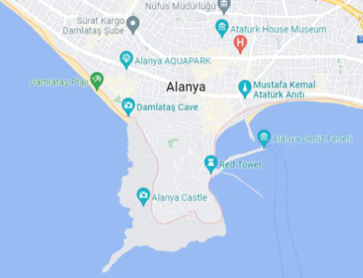 Alanya Google Map